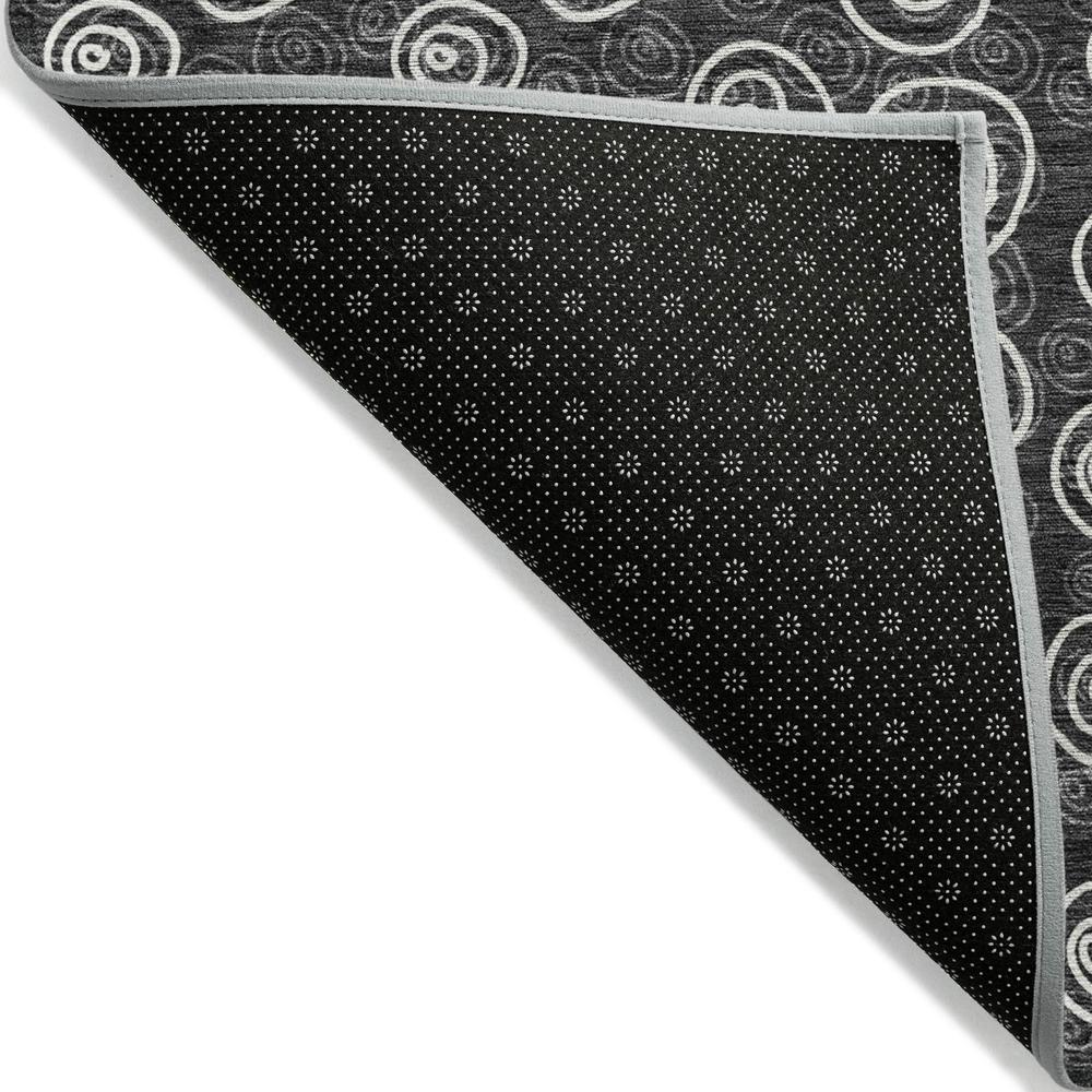 Start2Finish Chantille ACN728 black 10x14 rug with intricate pattern, soft texture, and plush surface for elegant home decor.