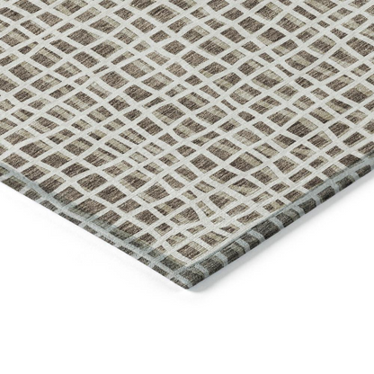 Start2Finish Chantille ACN729 Brown 10x14 rug with a soft, textured fabric and intricate pattern, ideal for living room or bedroom decor.