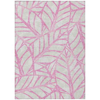 Start2Finish Chantille ACN741 pink 5x7.6 rug with soft woven texture and decorative pattern, ideal for living room or bedroom decor.