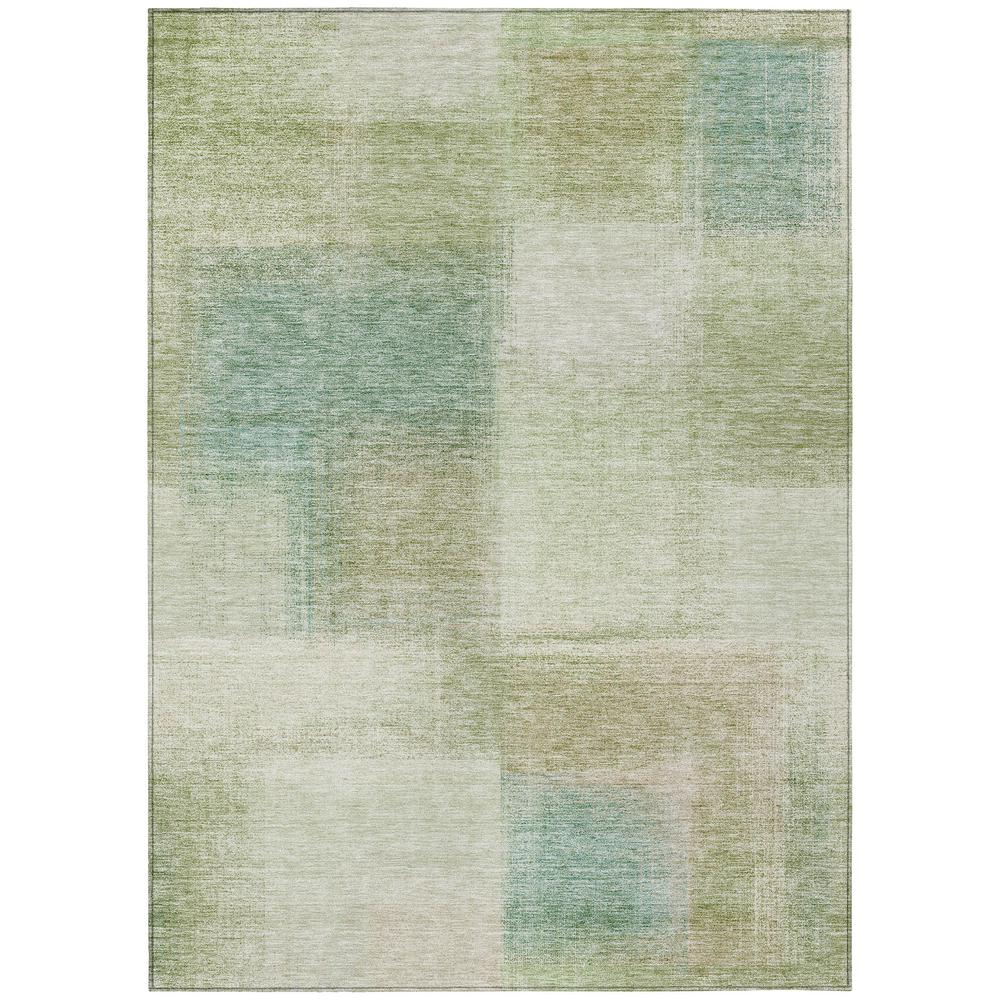 Start2Finish Chantille ACN742 green 10x14 rug with intricate pattern on soft fabric, suitable for living room or bedroom decor.