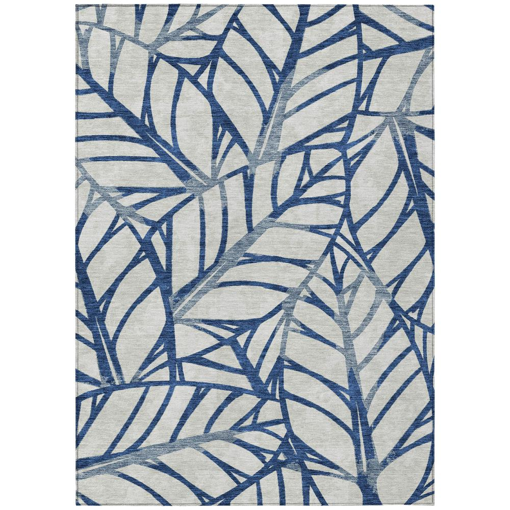 Blue Chantille ACN741 rug by Start2Finish, 10x14 feet, featuring soft woven fabric and decorative pattern in a spacious room.