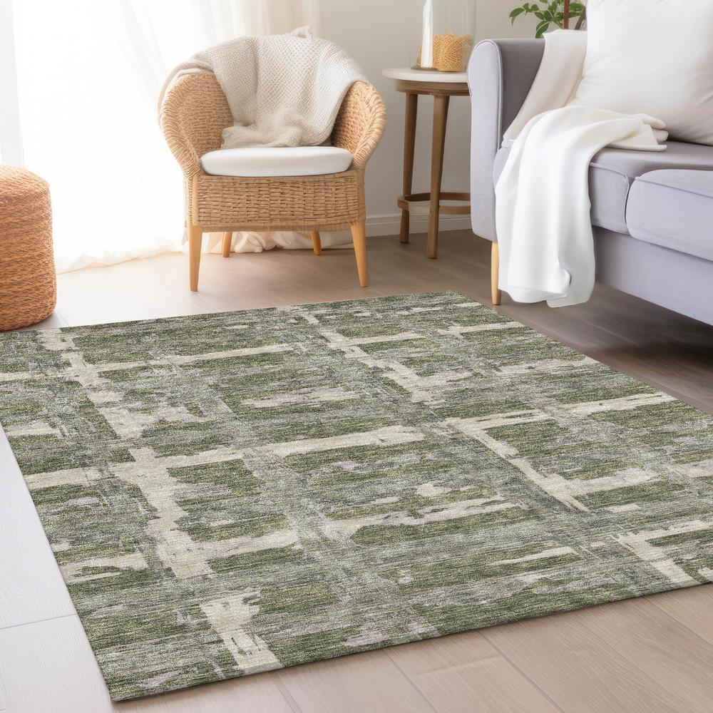 Start2Finish Chantille ACN745 green 9x12 rug with intricate pattern, soft texture, and vibrant color for stylish floor decor.