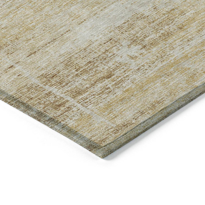 Start2Finish Chantille ACN747 gold 10x14 rug with intricate pattern and plush texture, ideal for living room or bedroom decor.