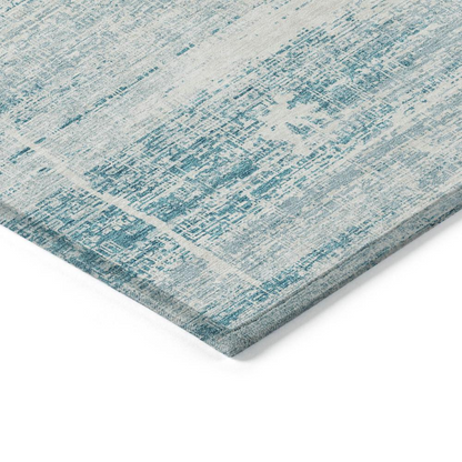 Start2Finish Chantille ACN747 teal 10x14 rug with intricate pattern, soft texture, and decorative design for living room or bedroom.