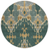 Start2Finish Chantille ACN748 green 8x8 rug with soft, plush texture and decorative pattern, ideal for living rooms or bedrooms.