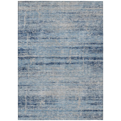 Start2Finish Chantille ACN747 blue 10x14 rug featuring soft, textured fabric with intricate patterns and a plush pile.