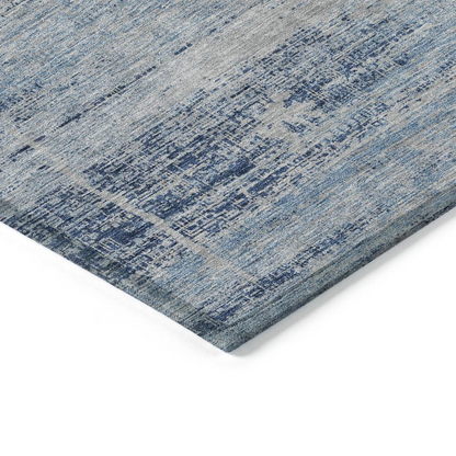 Start2Finish Chantille ACN747 Blue 10x14 rug with intricate pattern, soft texture, and vibrant blue color for cozy home decor.