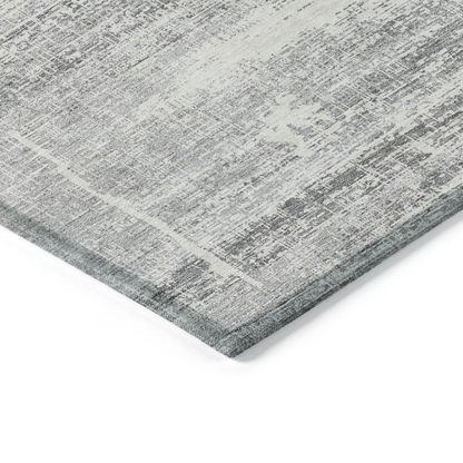 Start2Finish Chantille ACN747 gray 10x14 rug with soft, woven texture, perfect for living rooms or bedrooms.