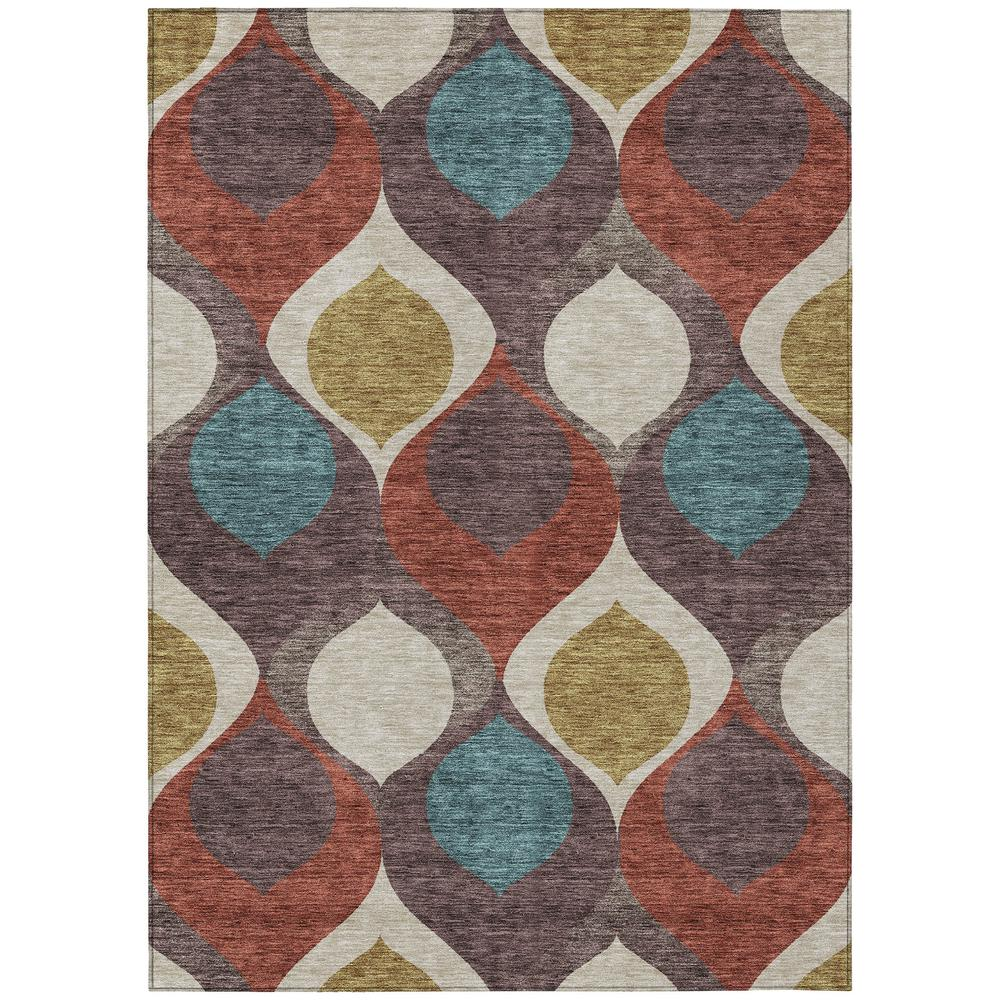 Start2Finish Chantille ACN749 brown 9x12 rug with intricate patterns, soft texture, and plush pile, ideal for living rooms or bedrooms.