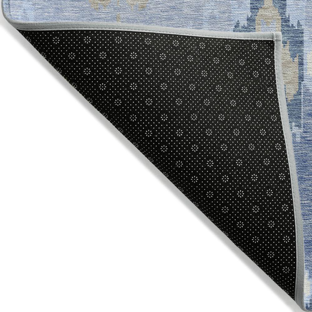Start2Finish Chantille ACN748 Blue 8x10 Rug with intricate pattern and soft texture, suitable for living rooms or bedrooms.