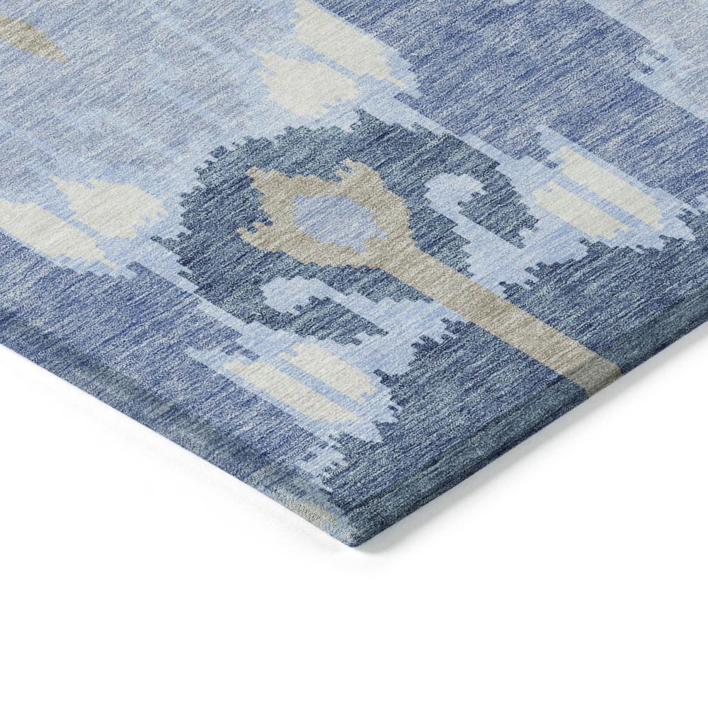 Start2Finish Chantille ACN748 blue 8x10 rug with intricate pattern, soft texture, and plush pile, suitable for living room or bedroom.