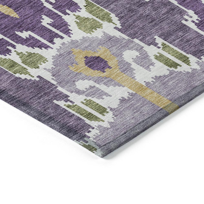 Start2Finish Chantille ACN748 purple 9x12 rug with soft, plush texture and intricate pattern for stylish home decor.
