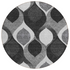 Start2Finish Chantille ACN749 black 8x8 rug with plush, textured fabric and modern design, perfect for living room or bedroom decor.