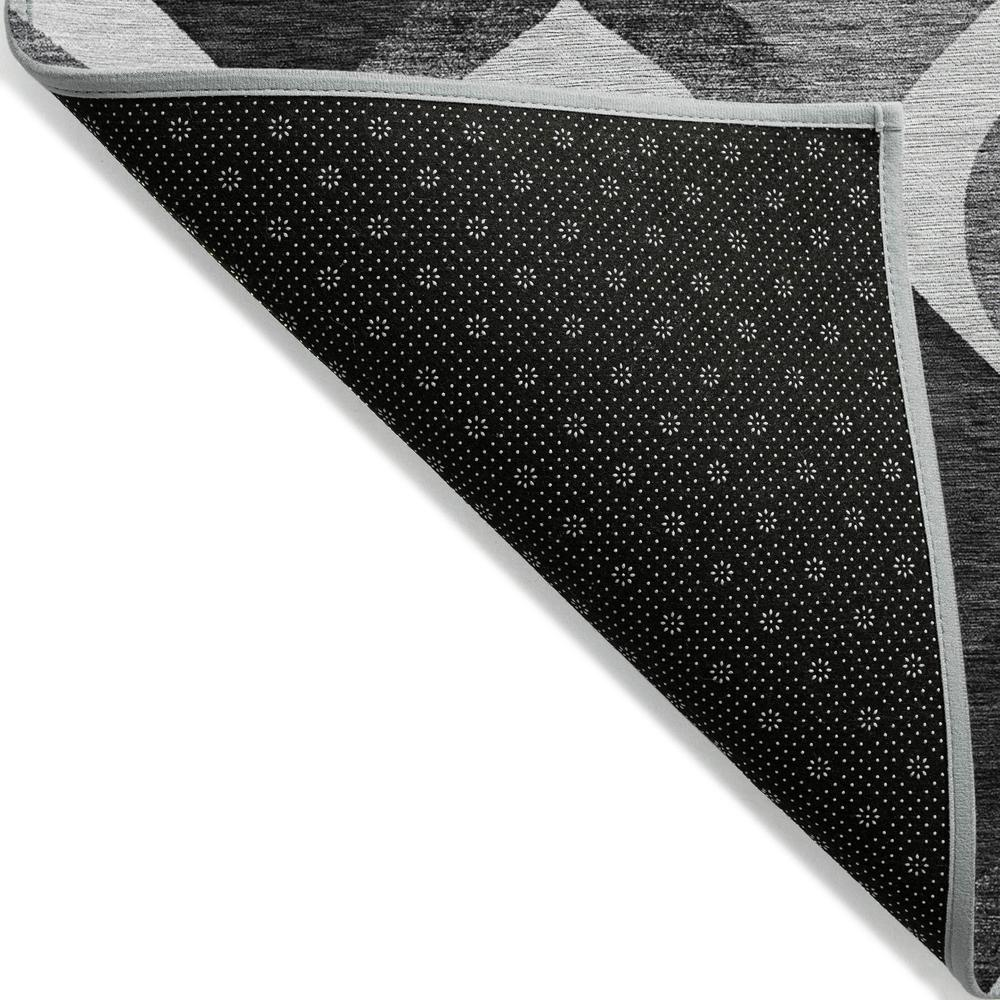 Black Chantille ACN749 8x8 rug by Start2Finish, featuring plush texture and intricate woven pattern on a neutral floor.