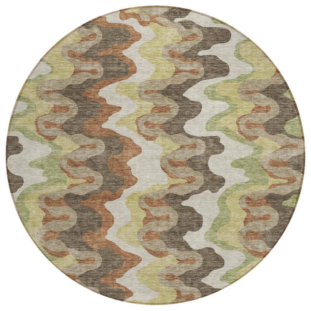 Start2Finish Chantille ACN750 brown 8x8 rug with soft, plush texture and intricate pattern for cozy living room or bedroom decor.