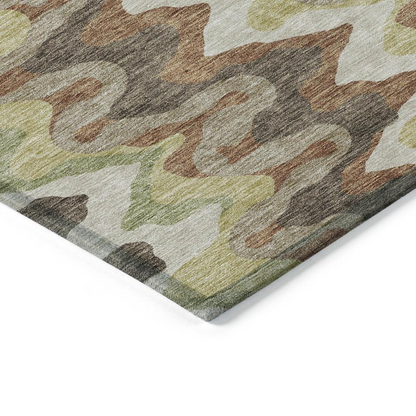 Start2Finish Chantille ACN750 brown 8x8 rug with intricate pattern, soft texture, and modern design, perfect for living rooms or bedrooms.