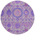 Start2Finish Chantille ACN751 purple 8x8 rug with intricate pattern, soft texture, and vibrant color for home decor.