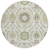 Ivory Chantille ACN751 8x8 rug by Start2Finish with intricate patterns, plush texture, and decorative border for living room decor