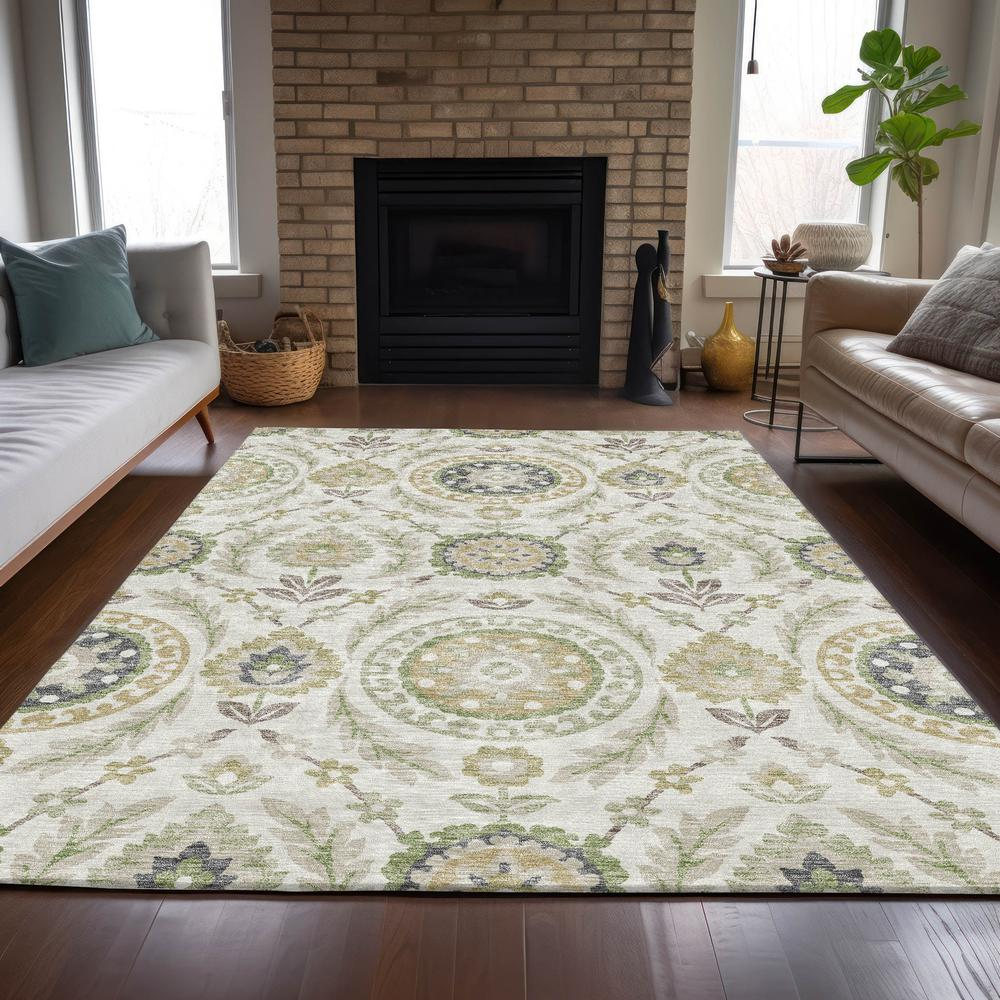 Start2Finish Chantille ACN751 ivory 8x10 rug with intricate pattern, soft texture, and plush pile, ideal for living room or bedroom decor.