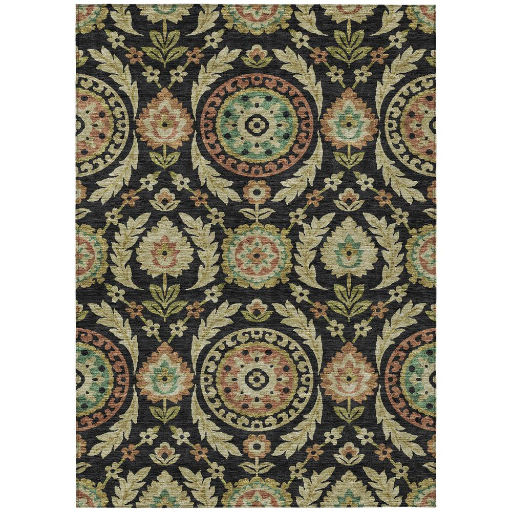 Start2Finish Chantille ACN751 black 9x12 rug with intricate pattern, soft texture, and plush appearance suitable for living rooms or bedrooms.