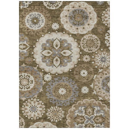 Start2Finish Chantille ACN763 brown 8x10 rug with intricate pattern, soft texture, and woven design for living room or bedroom decor.