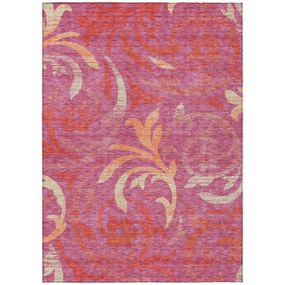 Start2Finish Chantille ACN764 pink 8x10 rug with soft, plush texture and intricate pattern, suitable for living room or bedroom decor.
