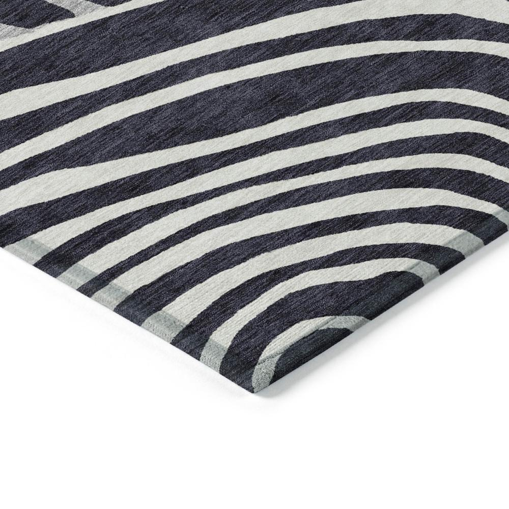 Start2Finish Chantille ACN765 black 10x14 rug with intricate patterns, ideal for adding elegance to living spaces.