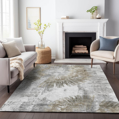 Start2Finish Chantille ACN773 brown 8x10 rug with soft plush texture and intricate design, ideal for living rooms or bedrooms.