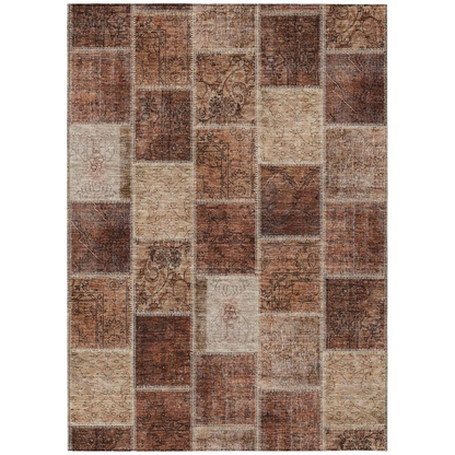 Start2Finish Chantille ACN772 orange 10x14 rug with intricate pattern and plush texture, perfect for living room or bedroom decor.