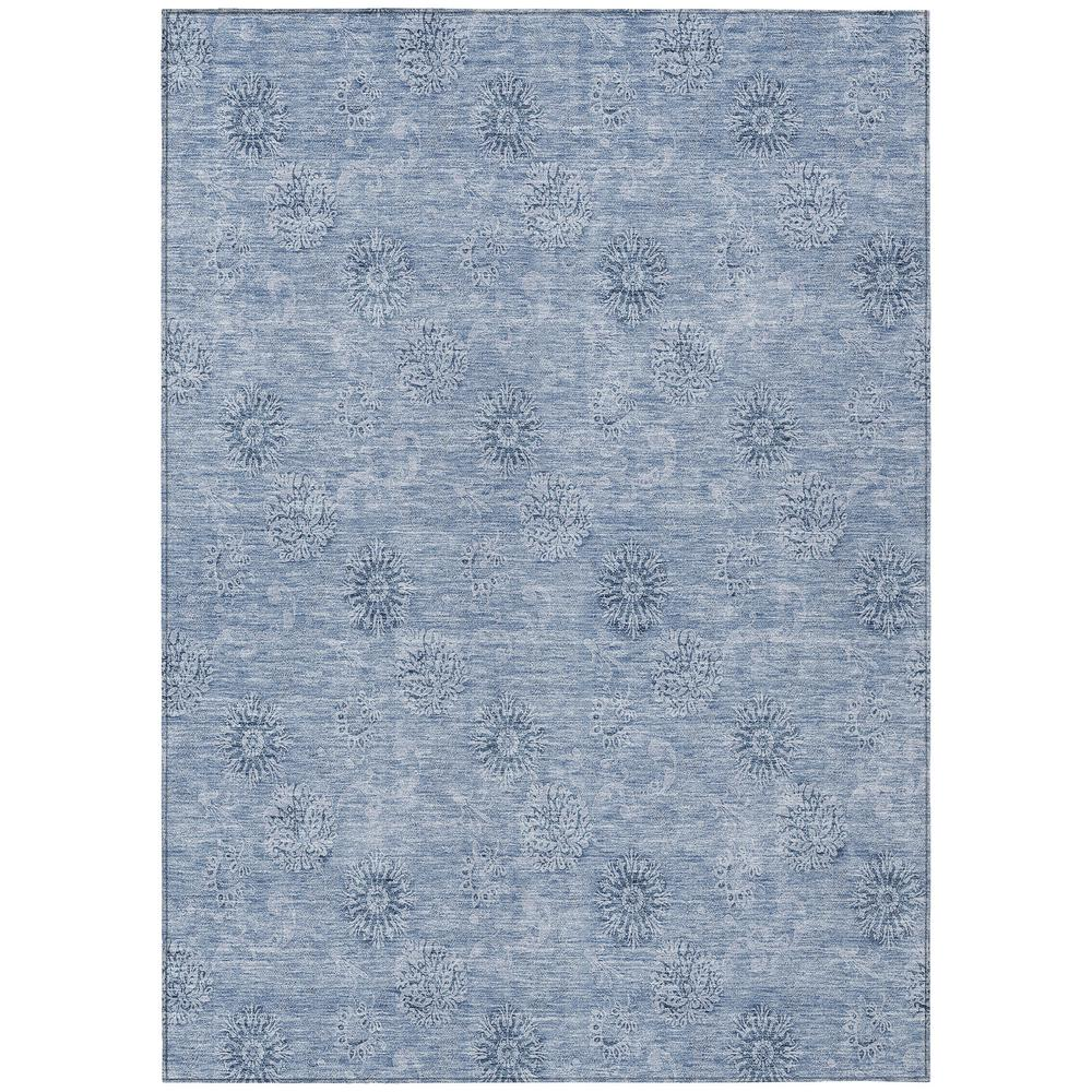 Start2Finish Chantille ACN789 blue 8x10 rug with intricate pattern, soft texture, and elegant design for living room or bedroom decor.