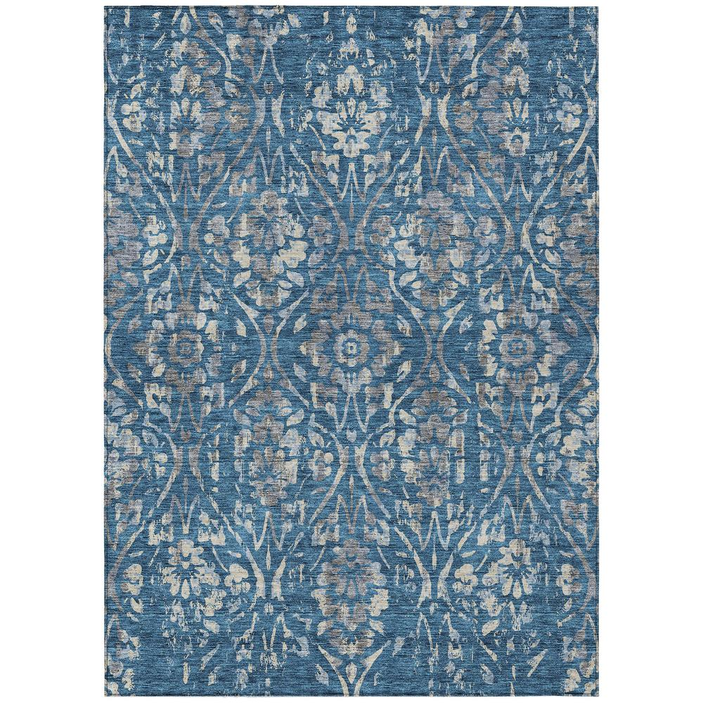 Blue Chantille ACN868 10x14 rug by Start2Finish with intricate pattern, soft texture, and durable woven fabric.