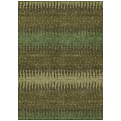 Start2Finish Chantille ACN867 green rug, 10x14 feet, with intricate pattern and plush texture, ideal for living room or bedroom decor.