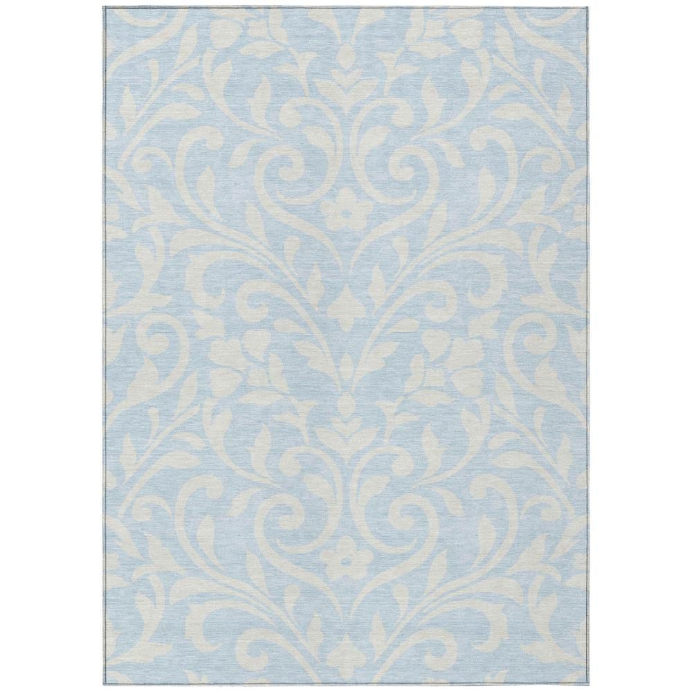 Start2Finish Chantille ACN875 blue 8x10 rug with intricate pattern, soft texture, ideal for living room or bedroom decor.