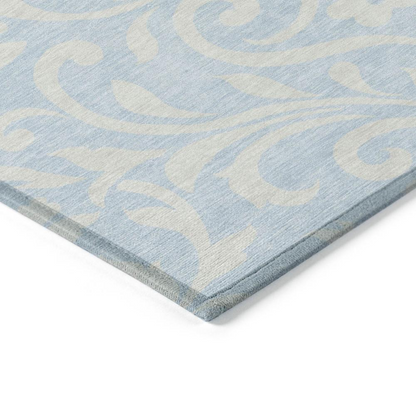 Blue Chantille ACN875 8x10 rug by Start2Finish featuring soft, plush fabric and intricate pattern for elegant home decor.