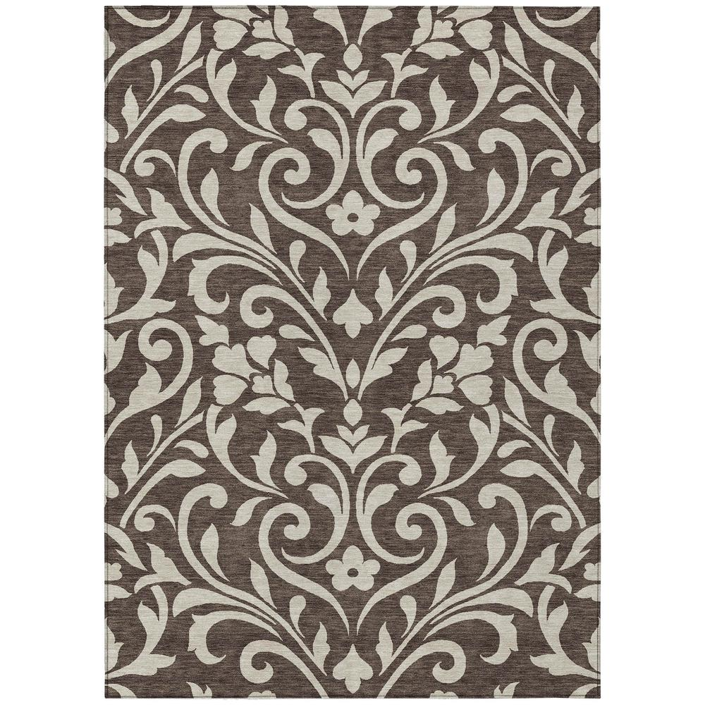 Start2Finish Chantille ACN875 brown 8x10 rug with intricate pattern, plush texture, and soft fibers, suitable for living rooms or bedrooms.
