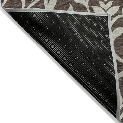 Start2Finish Chantille ACN875 brown 8x10 rug with intricate pattern, soft texture, and decorative design suitable for living rooms or bedrooms.