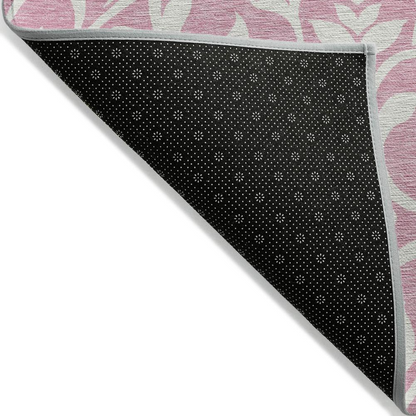 Start2Finish Chantille ACN875 pink rug with 10x14 feet size, showcasing soft textured fabric and elegant design.