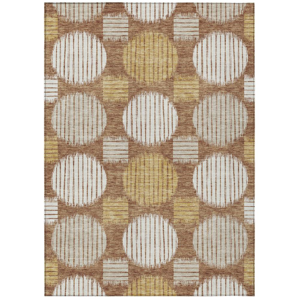 Start2Finish Chantille ACN900 Orange 10x14 rug with intricate patterns and bold orange color, designed for stylish home decor.
