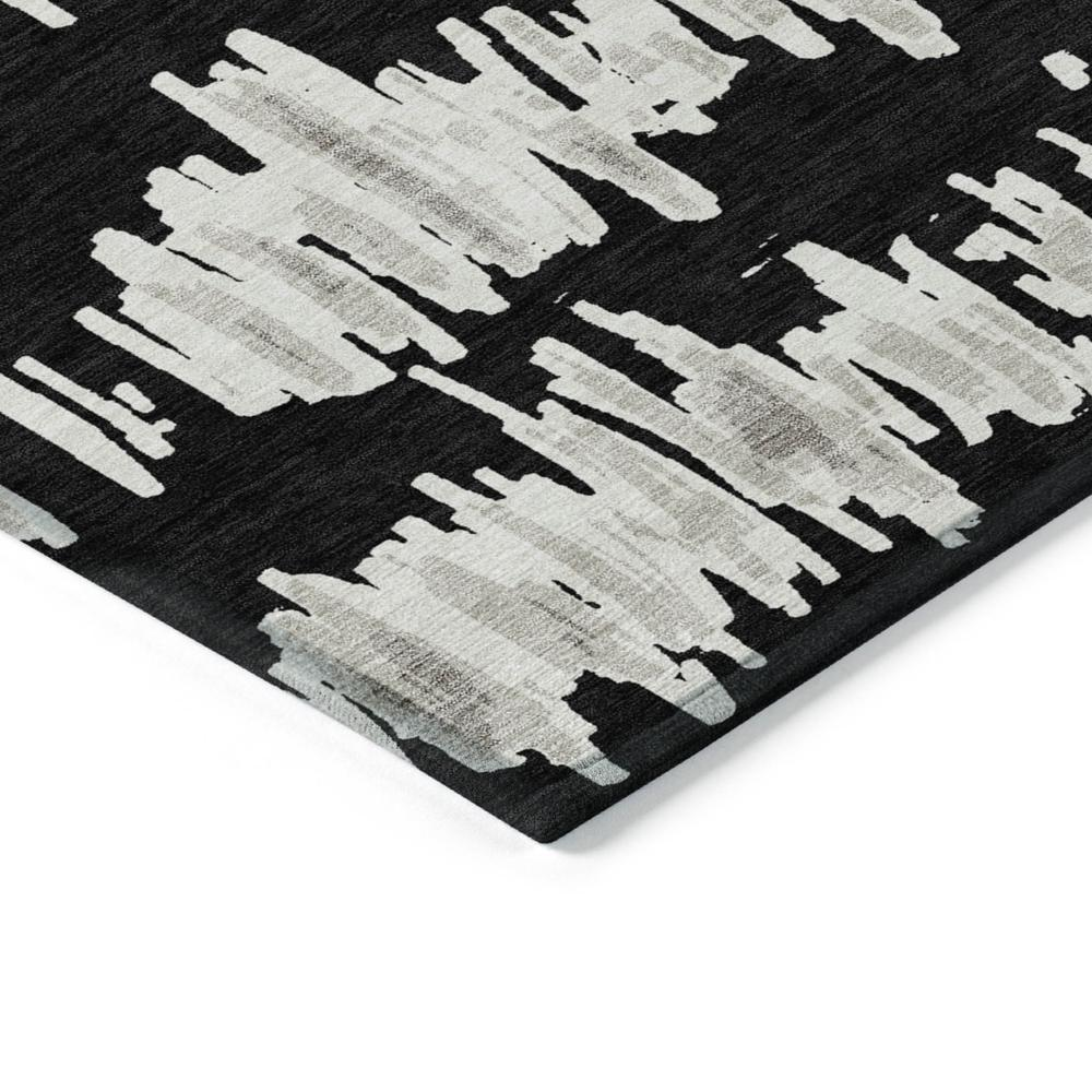 Start2Finish Chantille ACN905 black 9x12 rug with plush texture and intricate design, suitable for living room or bedroom decor.
