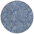 Start2Finish Chantille ACN913 blue 8x8 rug with intricate pattern, plush texture, ideal for living room or bedroom decor.
