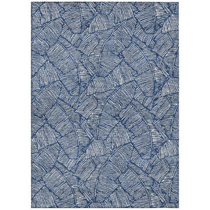 Start2Finish Chantille ACN913 blue 9x12 rug with intricate patterns, plush texture, and vibrant color for living room decor.