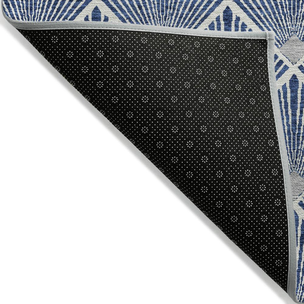 Start2Finish Chantille ACN914 blue 8x8 rug with soft, textured fabric and intricate pattern, ideal for living room or bedroom decor.