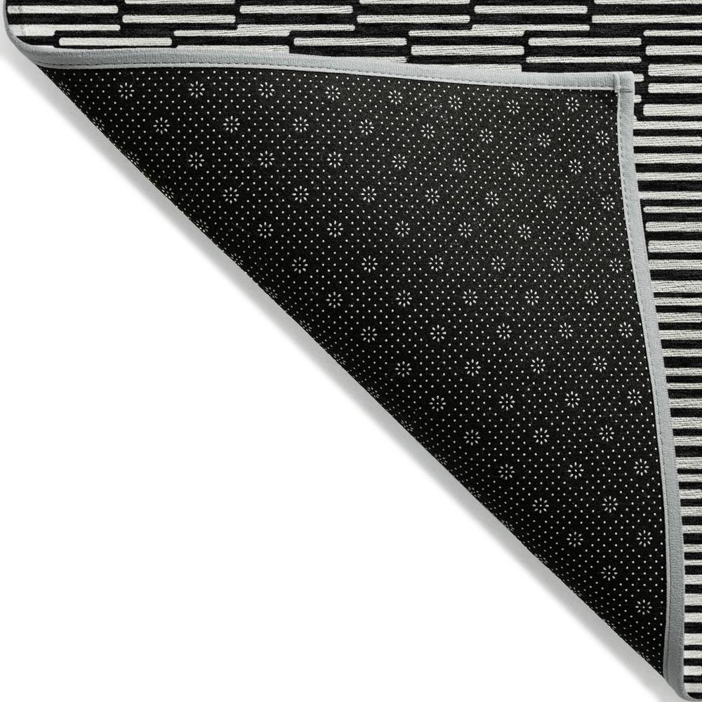 Black 9x12 Chantille ACN918 rug by Start2Finish, featuring soft, plush texture and elegant design for living room decor.