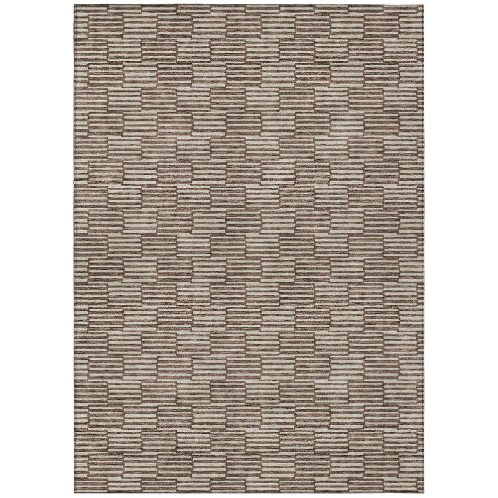 Start2Finish Chantille ACN918 brown 8x10 rug with intricate pattern, soft texture, and decorative design for living room or bedroom.