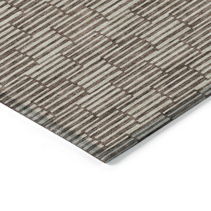Start2Finish Chantille ACN918 brown 8x10 rug with soft, plush texture and intricate pattern, ideal for living room or bedroom decor.