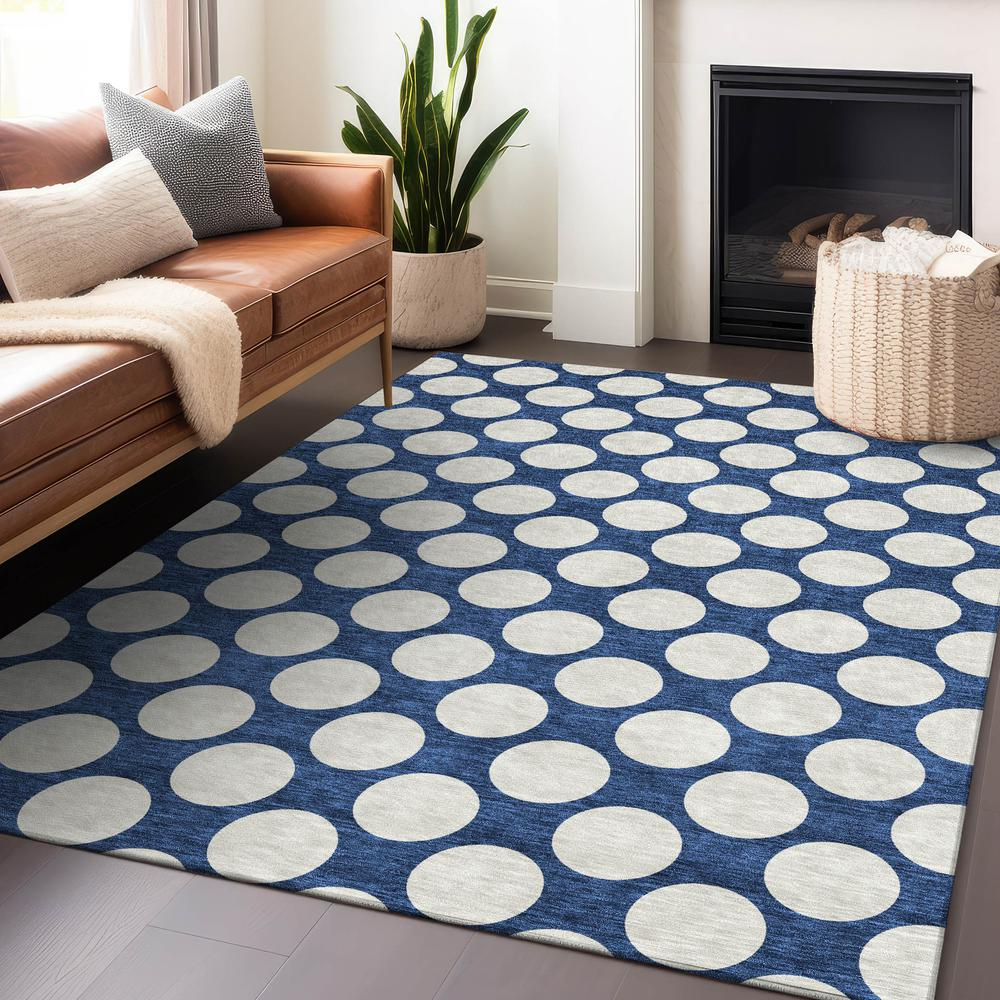 Start2Finish Chantille ACN921 Blue 8x10 rug with intricate pattern and soft texture, ideal for adding style to living spaces.