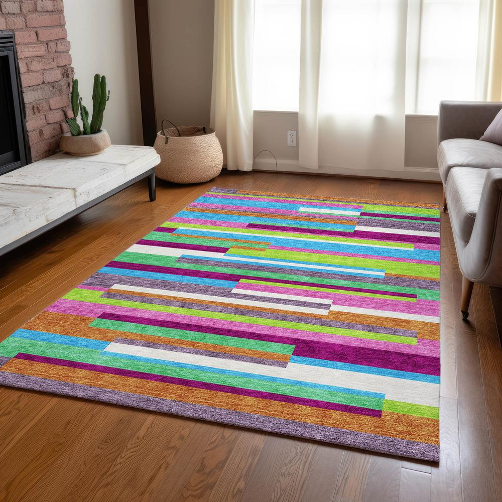 Start2Finish Chantille ACN956 purple 5x7.6 rug with intricate pattern and soft texture, perfect for living room or bedroom decor.