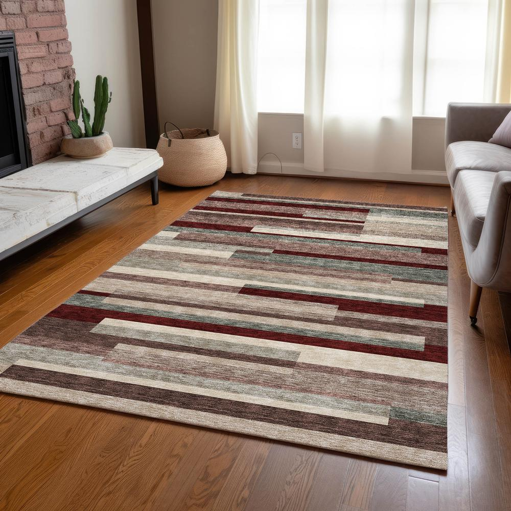 Start2Finish Chantille ACN956 red 8x10 rug with intricate pattern and plush texture, perfect for living room or bedroom decor.