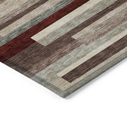 Start2Finish Chantille ACN956 red 9x12 rug with intricate pattern, ideal for adding warmth and style to living spaces.