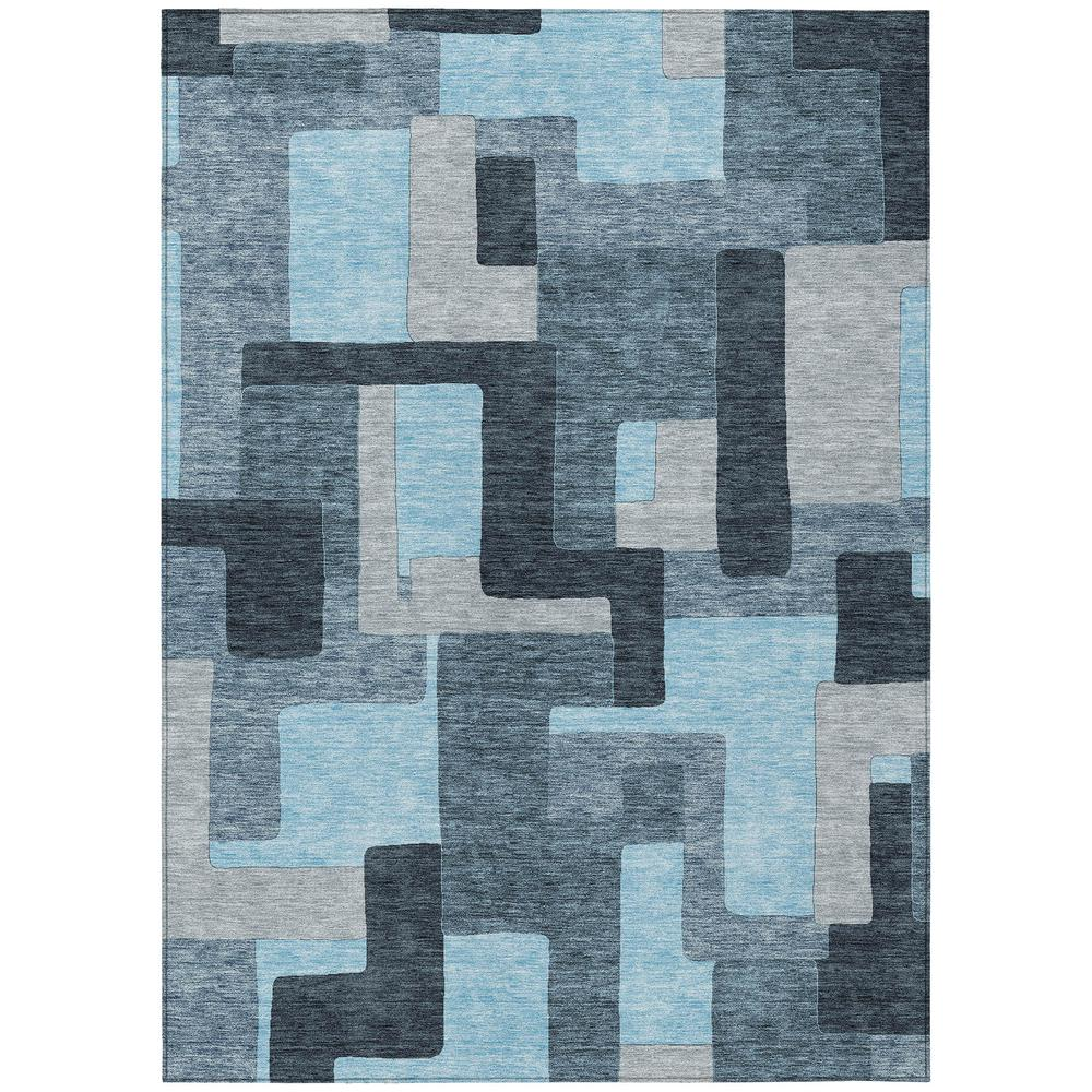 Start2Finish Chantille ACN955 blue 9x12 rug with intricate patterns, plush texture, and vibrant blue color for living room or bedroom decor.